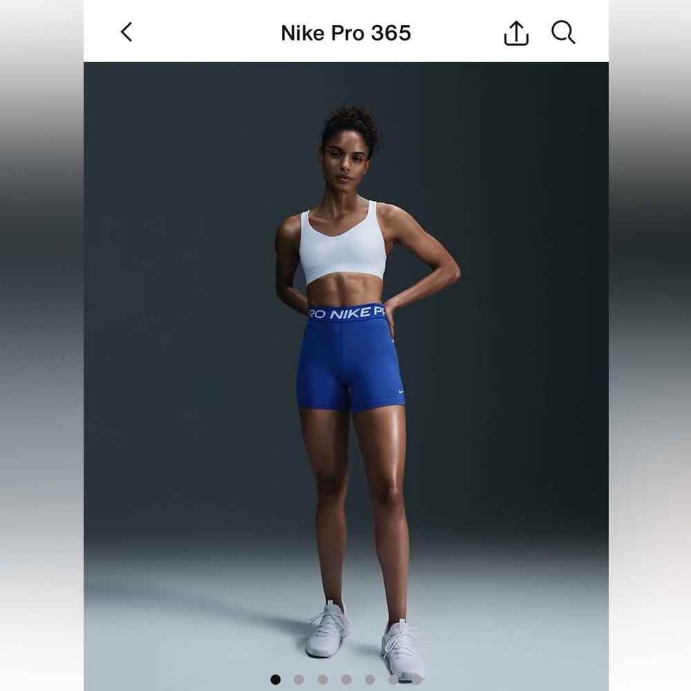NWT Nike Pro 365 5” Shorts - Hyper Royal/White